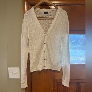 Elegant Cream Cardigan Sweater